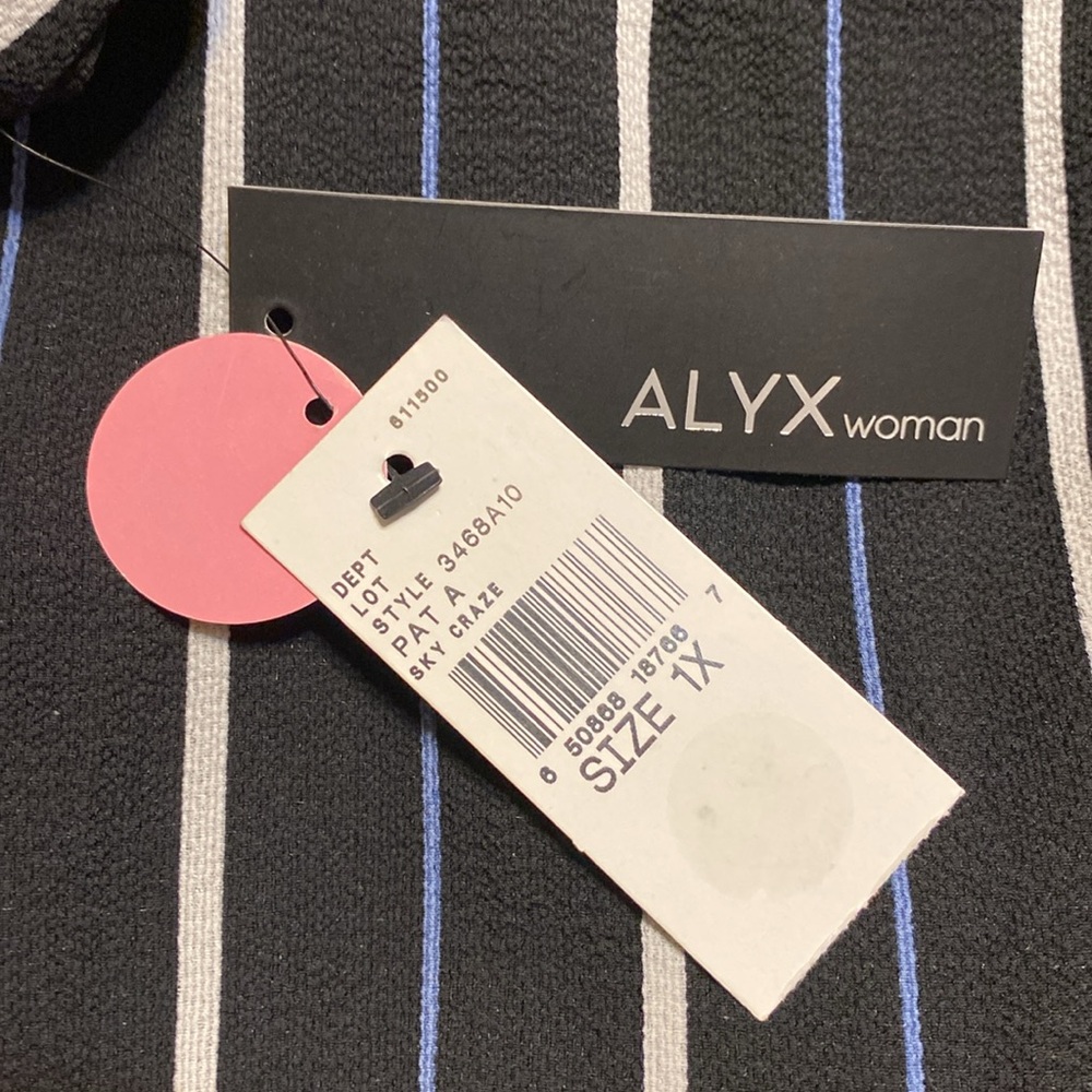 Alyx Black + Blue Flowy Pants - Picture 4 of 5